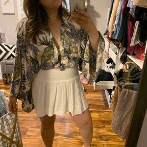 Tropical kimono cardigan